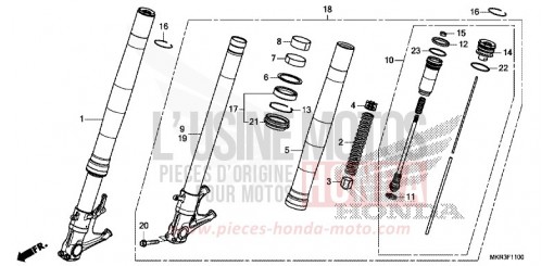 GABEL, VORNE (CBR1000ST) CBR1000STN de 2022